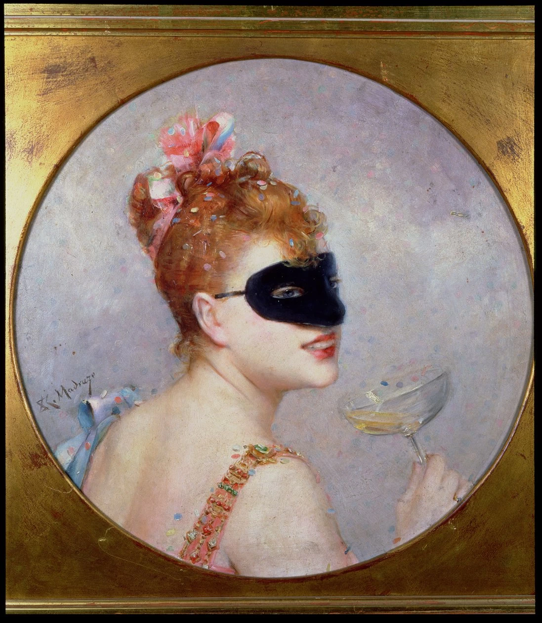 Raimundo Madrazo - Donna in maschera, Museo de Arte, Pontevedra, Galicia